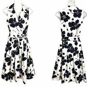 Dress Barn floral print fit & flare belted dress